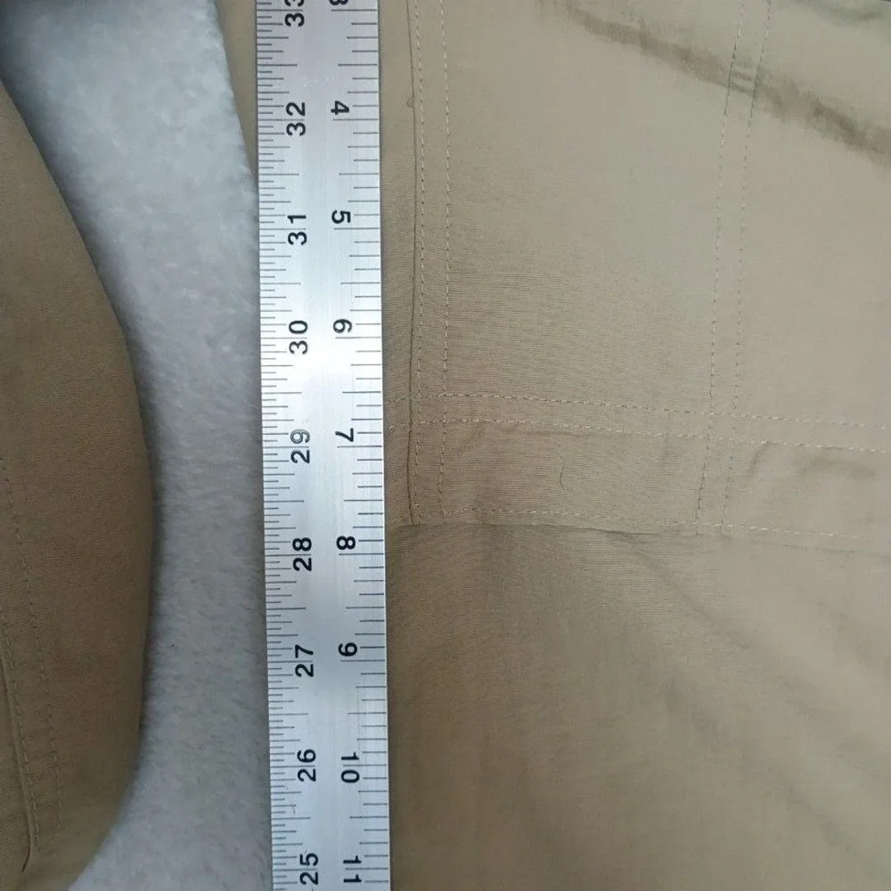 North Face Pants Mens Large Beige Cargo Nylon Convertible Outdoor Hiking Fishing